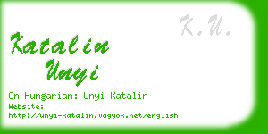 katalin unyi business card